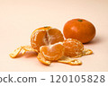 Tangerines on a white background 120105828