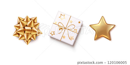 Creating festive New Year atmosphere realistic color icons 120106005