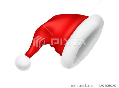 Traditional Santa headwear realistic vector illustration 120106020