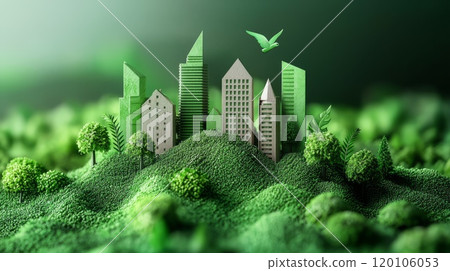 Greenwashing disinformation concept , green color environmentally responsible , generative ai Greenwashing disinformation concept , green color environmentally responsible , generative ai 120106053