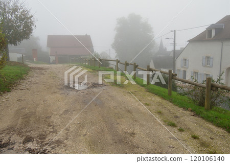 Sancerre, France. The town of Sancerre is shrouded in a veil of fog on November 1, 2024. 120106140