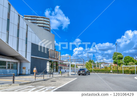 東京調布市杜鵑丘站的城市景觀 120106429