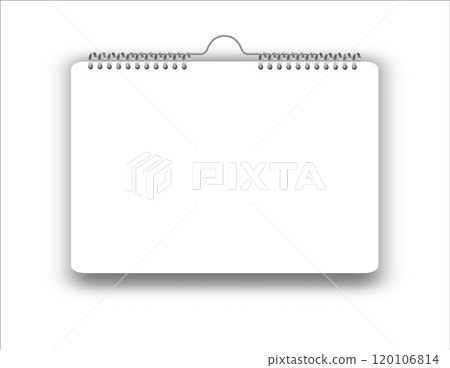 Cover Wall calendar mock up on a gray background. High resolution. 120106814