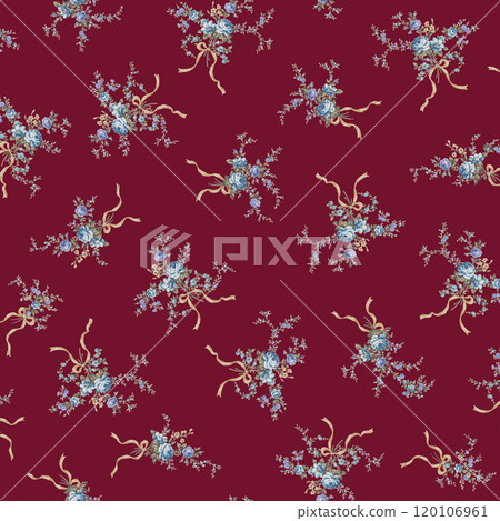 Beautiful floral pattern, perfect for textiles and backgrounds, 120106961