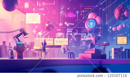 數位轉型圖像插圖 120107118