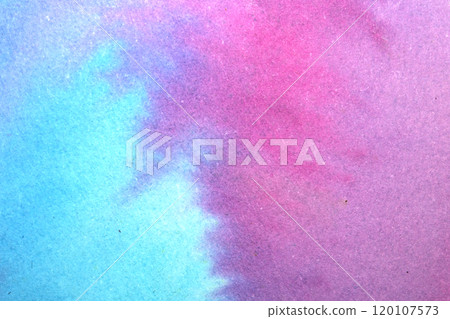 Gentle Multicolor Watercolour Paint on a White Background Drips and Lines 120107573