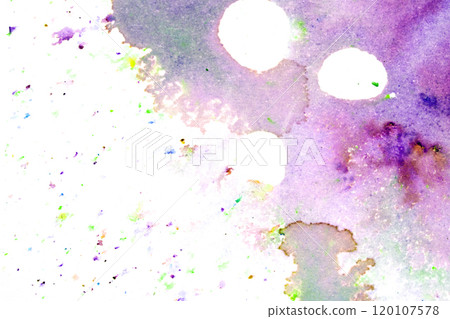 Gentle Multicolor Watercolour Paint on a White Background Drips and Lines Gentle Multicolor Watercolour Paint on a White Background Drips and Lines 120107578
