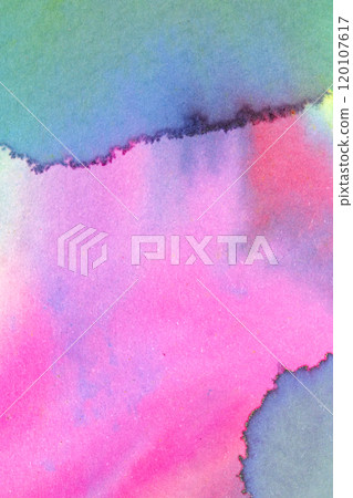 Gentle Multicolor Watercolour Paint on a White Background Drips and Lines Gentle Multicolor Watercolour Paint on a White Background Drips and Lines 120107617