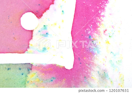 Gentle Multicolor Watercolour Paint on a White Background Drips and Lines Gentle Multicolor Watercolour Paint on a White Background Drips and Lines 120107631