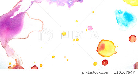 Watercolor Acrylic Paint Splatters and spots for Background 120107647