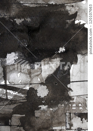 Thick Black and White Ink and Paint Splatters and Lines Abstract Background Thick Black and White Ink and Paint Splatters and Lines Abstract Background 120107663