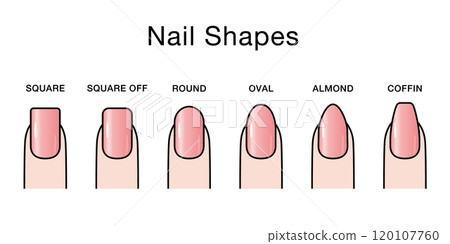 Nail shape type set (English type) 120107760