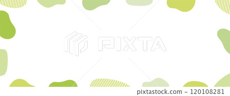 流體形狀抽象流行框架綠色黃色液體抽象 流體形狀抽象流行框架綠色黃色液體抽象 120108281