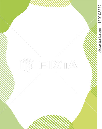 流體形狀抽象流行框架綠色黃色液體抽象 120108282