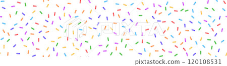 Rainbow sprinkles on white as a seamless pattern 120108531