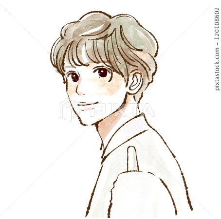 男人和男孩插畫素材 120108602