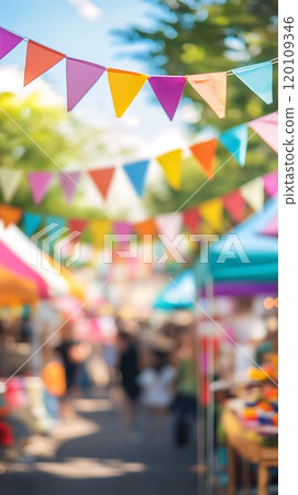 fair, festival tent blurred background 120109346