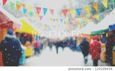 fair, festival tent blurred background 120109439