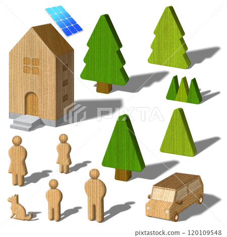 Miniature parts for homes, cars, families, and more 120109548