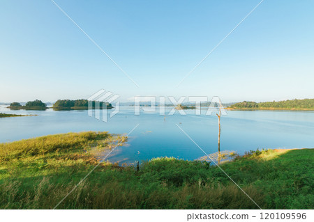 landscape of Khao Laem National Park in Kanchanaburi, Thailand 120109596