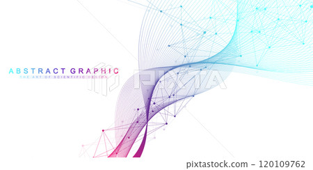 Global network connection banner design template. Header social network communication in the global business concept. Big data visualization. Internet technology 120109762