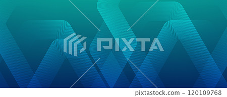 Digital hexagonal blue abstract background. Digital futuristic technology concept with hexagons. Geometric stripe line art design for poster, brochure, cover, banner, website, header 120109768