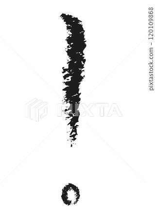 Charcoal exclamation mark. Doodle hand drawn. Charcoal exclamation mark. Doodle hand drawn. 120109868