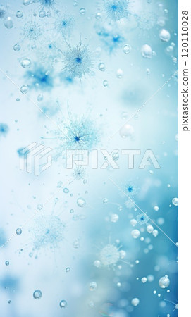 Winter frosted window glass blue color background Winter frosted window glass blue color background 120110028