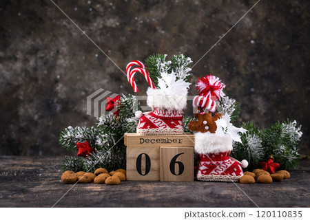 Sinterklaas or Saint Nicholas celebration concept 120110835