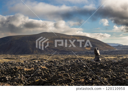 Volcanic field and mountains, Grindavik, Iceland 120110958