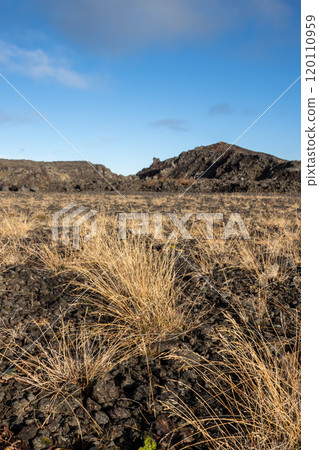 Volcanic field and mountains, Grindavik, Iceland 120110959