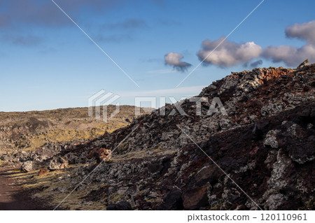 Volcanic field and mountains, Grindavik, Iceland 120110961