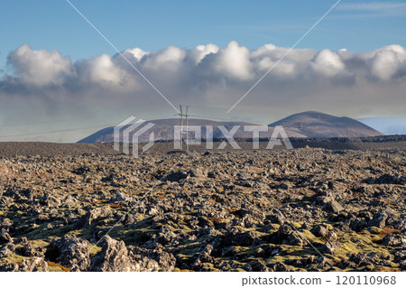 Volcanic field and mountains, Grindavik, Iceland Volcanic field and mountains, Grindavik, Iceland 120110968