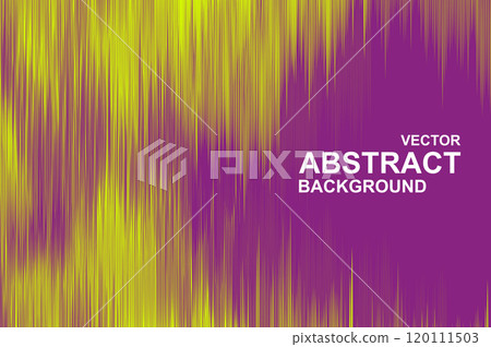 Abstract background with green and purple colors straight sharp lines texture with grunge glitch effect. Psychedelic wallpaper with deformed halftone scratched and striped print. Vector illustration 120111503