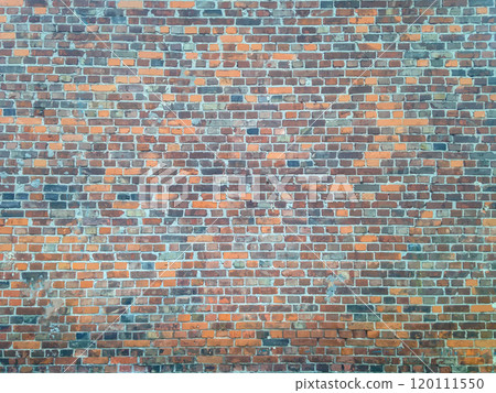 brick wall of textured grungy background in design loft style. vector illustration 120111550