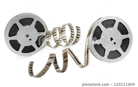 Set of Film strips isolated on white. Collage. 120111804