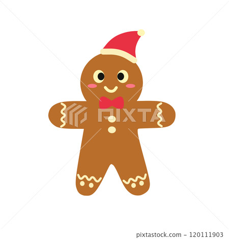 Cute gingerbread man with hat Cute gingerbread man with hat 120111903