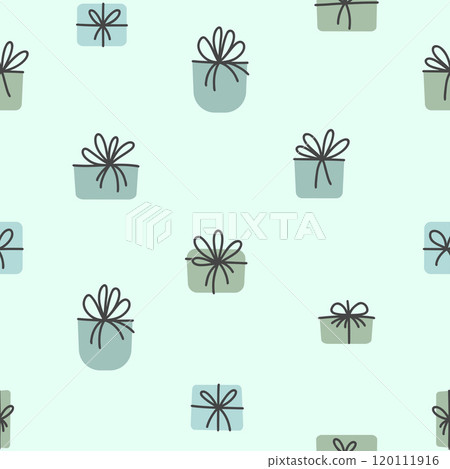 Seamless pattern ws gift boxes. New year presents 120111916