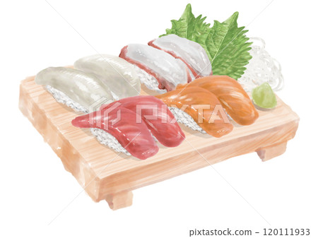 Watercolor sushi set (assortment) 14_1 120111933