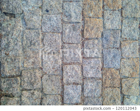 cobbled covering floor of stone textured background. vector illustration 120112043