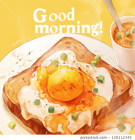 [人物/單字] 早餐雞蛋吐司和“早安！” 120112345