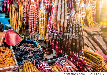 churchkhela in a shop churchkhela in a shop 120112417