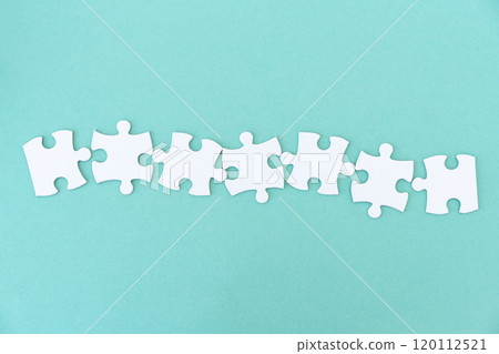 Jigsaw puzzle pieces in row 120112521