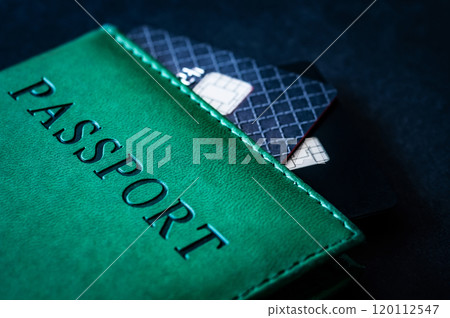 Passport with credit cards Passport with credit cards 120112547