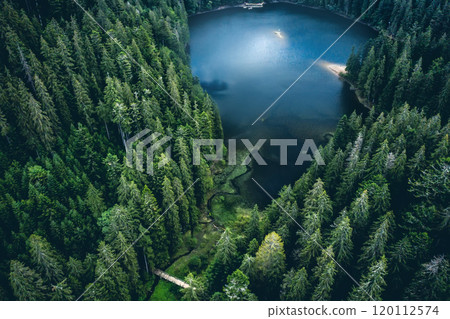 Lake Synevir in Carpathian Mountains Lake Synevir in Carpathian Mountains 120112574