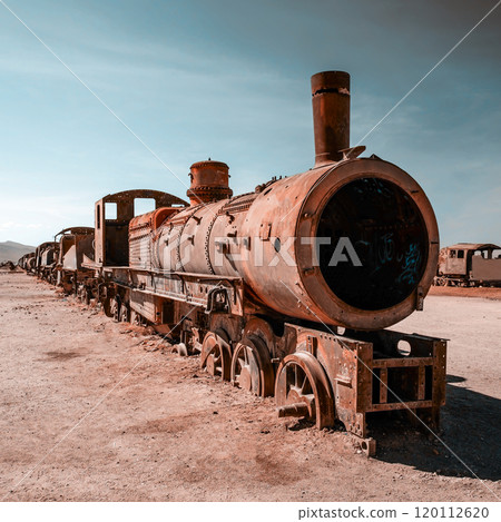 rusty steam locomotives in Bolivia 120112620
