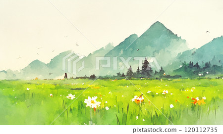 [風景/壁紙] 春天的山景 120112735