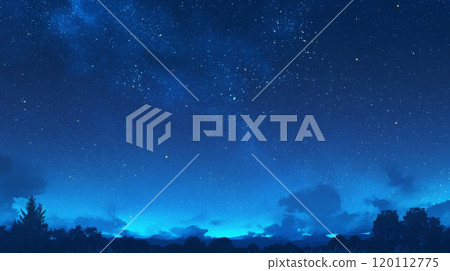 [Landscape/Wallpaper] Starry sky and forest 120112775