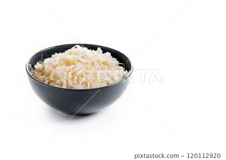 Sauerkraut in a bowl isolated on white background Sauerkraut in a bowl isolated on white background 120112920