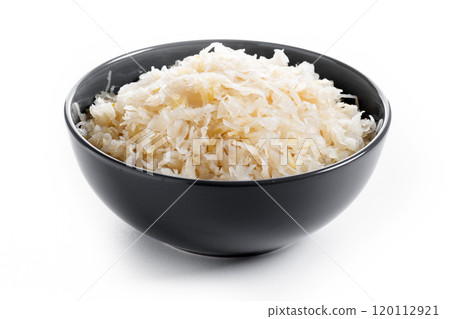 Sauerkraut in a bowl isolated on white background Sauerkraut in a bowl isolated on white background 120112921